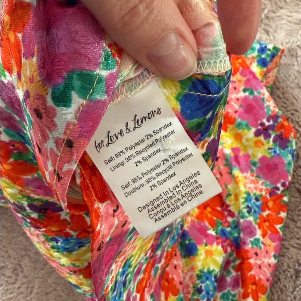 For Love And Lemons Colorful Floral Womens Dress small - Picture 12 of 12